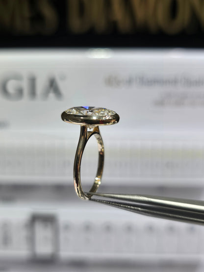 Bezel Oval rings 💍 5 Carat Oval E/VS1 💎 IGI Labgrown Diamond