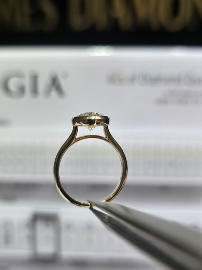 Bezel Oval Rings 💍 3 Carat E/VS1 💎 IGI Labgrown Diamond + 14k solid gold