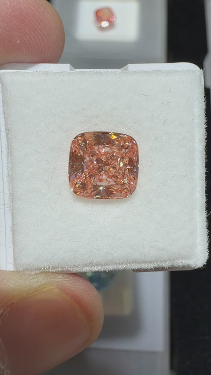 3.01ct Square Cushion Modified Brilliant Lab Grown Diamond – Fancy Vivid Pink, VS1, IGI Certified