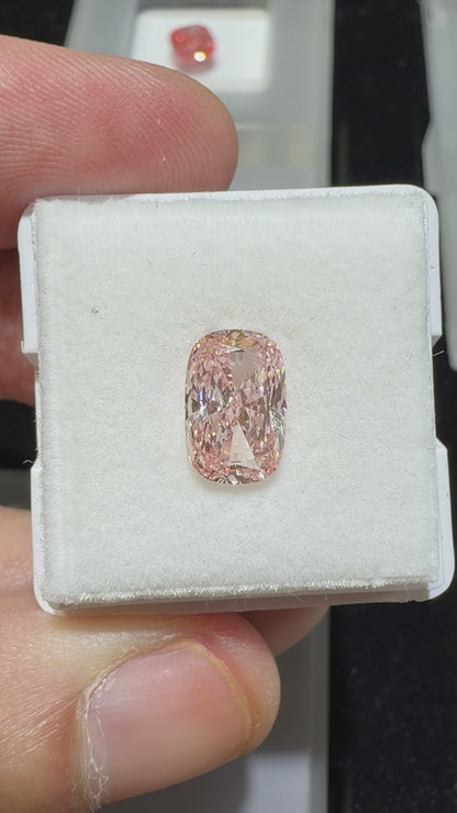 2.02ct Cushion Modified Brilliant Lab Grown Diamond – Fancy Vivid Pink, VS1, IGI Certified