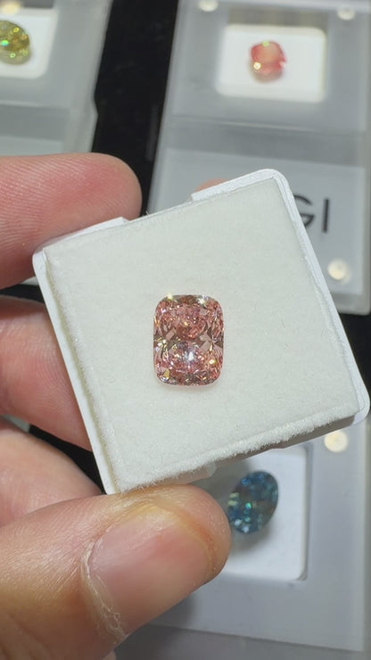 2.07ct Cushion Modified Brilliant Lab Grown Diamond – Fancy Vivid Pink, VS1, IGI Certified