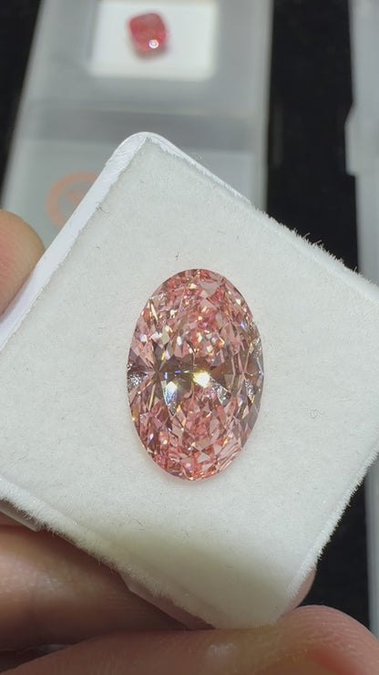 4.01ct Oval Brilliant Lab Grown Diamond – Fancy Vivid Pink, VS1, IGI Certified