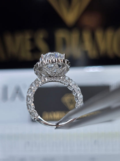 Pear Rings Center 5CT 💎 Total 7.5 Carat 💥